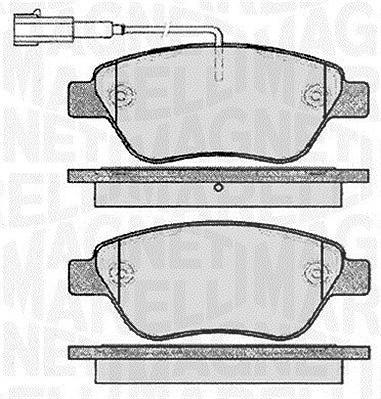Magneti Marelli Bremsbelagsatz, Scheibenbremse [Hersteller-Nr. 363916060560] für Alfa Romeo, Peugeot, Citroën, Fiat
