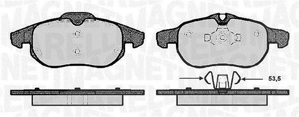 Magneti Marelli Bremsbelagsatz, Scheibenbremse [Hersteller-Nr. 363916060588] für Fiat, Saab
