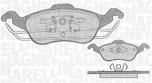 Magneti Marelli Bremsbelagsatz, Scheibenbremse [Hersteller-Nr. 363916060255] für Ford