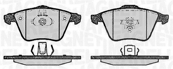 Magneti Marelli Bremsbelagsatz, Scheibenbremse [Hersteller-Nr. 363916060608] für Mazda, Vauxhall, Opel, Ford, Saab, Volvo