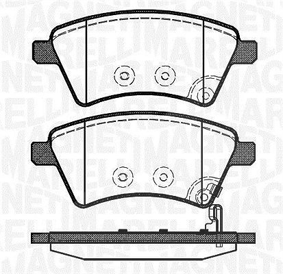 Magneti Marelli Bremsbelagsatz, Scheibenbremse [Hersteller-Nr. 363916060241] für Suzuki, Fiat