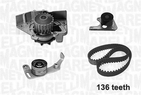 Magneti Marelli Wasserpumpe + Zahnriemensatz [Hersteller-Nr. 341402080001] für Suzuki, Hyundai, Citroën, Fiat, Peugeot