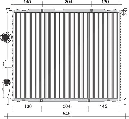 Magneti Marelli Kühler, Motorkühlung [Hersteller-Nr. 350213989000] für Renault