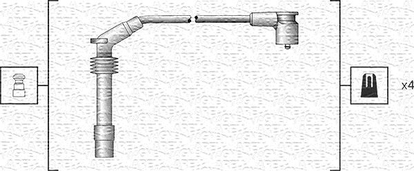 Magneti Marelli Zündleitungssatz [Hersteller-Nr. 941318111159] für Opel