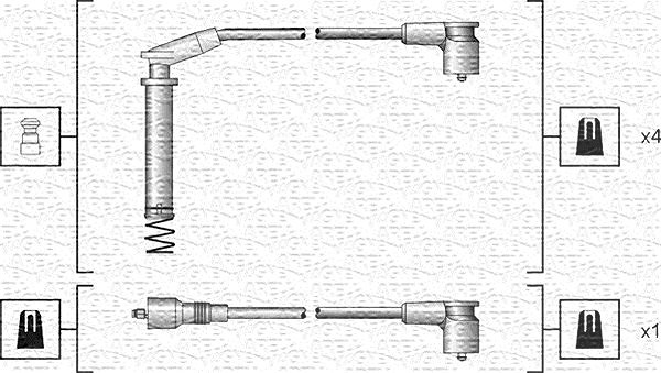 Magneti Marelli Zündleitungssatz [Hersteller-Nr. 941318111154] für Opel, Vauxhall