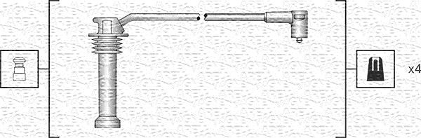 Magneti Marelli Zündleitungssatz [Hersteller-Nr. 941318111142] für Mazda, Ford