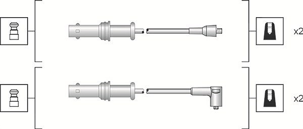 Magneti Marelli Zündleitungssatz [Hersteller-Nr. 941318111152] für Subaru