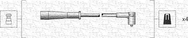 Magneti Marelli Zündleitungssatz [Hersteller-Nr. 941318111130] für Renault