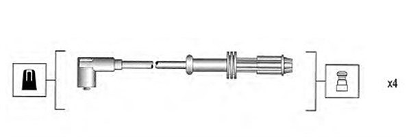 Magneti Marelli Zündleitungssatz [Hersteller-Nr. 941085130565] für Peugeot, Citroën