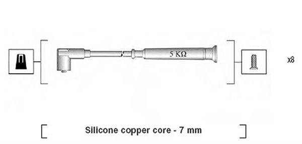 Magneti Marelli Zündleitungssatz [Hersteller-Nr. 941045340520] für Alfa Romeo