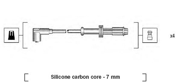 Magneti Marelli Zündleitungssatz [Hersteller-Nr. 941135130701] für Citroën, Mega, Peugeot