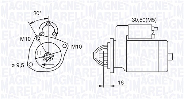 Magneti Marelli Starter [Hersteller-Nr. 063280029010] für Ford, Mazda, Volvo