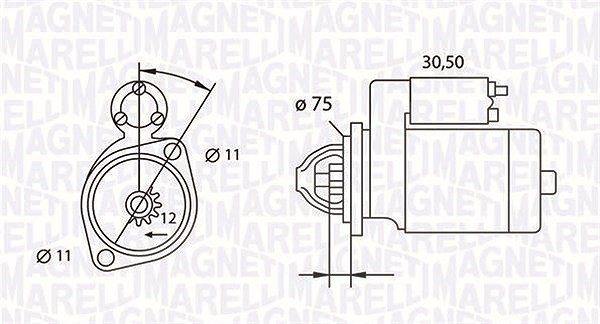 Magneti Marelli Starter [Hersteller-Nr. 063523627010] für Fiat, Alfa Romeo