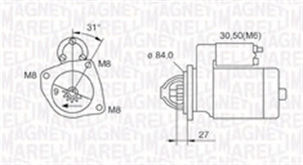Magneti Marelli Starter [Hersteller-Nr. 063721203010] für Renault Trucks, Uaz, Iveco