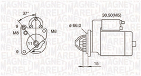 Magneti Marelli Starter [Hersteller-Nr. 063721260010] für Citroën, Peugeot, Toyota, Fiat
