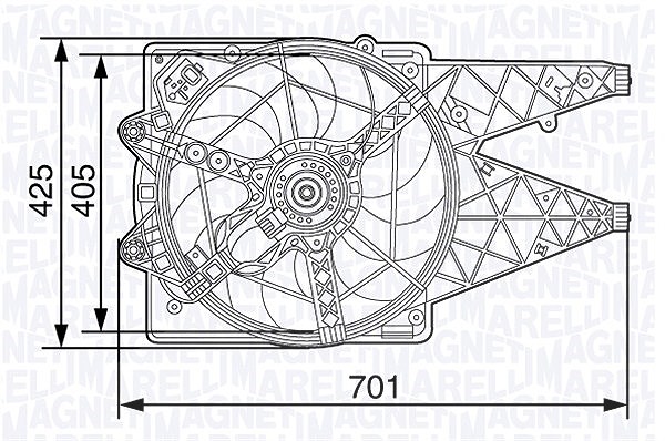 Magneti Marelli Lüfter, Motorkühlung [Hersteller-Nr. 069422472010] für Opel, Fiat