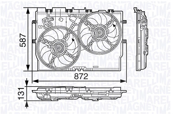 Magneti Marelli Lüfter, Motorkühlung [Hersteller-Nr. 069422584010] für Fiat