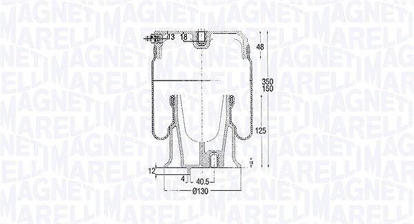 Magneti Marelli Federbalg, Luftfederung [Hersteller-Nr. 030607020185] für Iveco