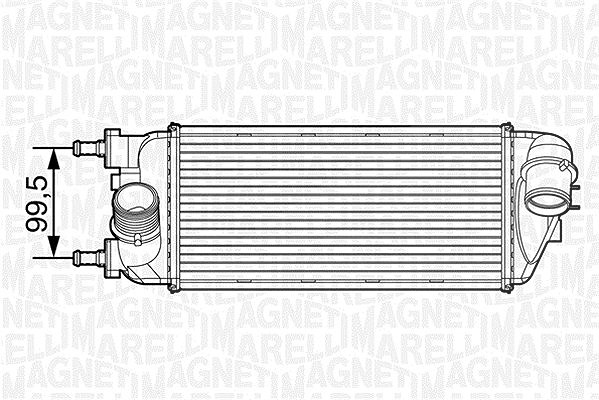 Magneti Marelli Ladeluftkühler [Hersteller-Nr. 351319201500] für Ford, Fiat