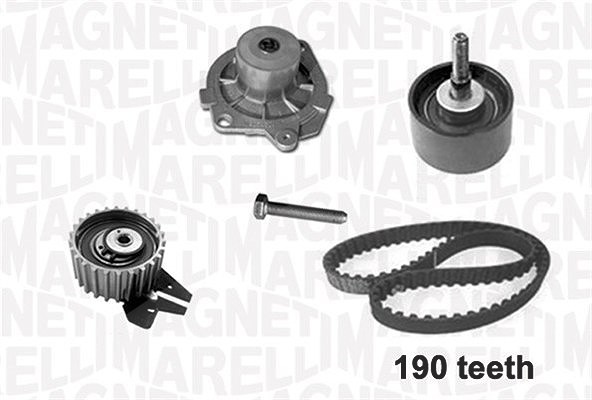 Magneti Marelli Wasserpumpe + Zahnriemensatz [Hersteller-Nr. 341401050001] für Fiat, Alfa Romeo, Lancia