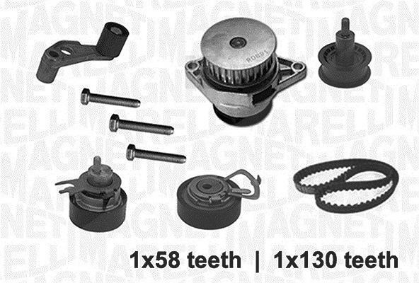 Magneti Marelli Wasserpumpe + Zahnriemensatz [Hersteller-Nr. 341403680002] für Audi, Seat, VW