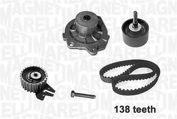 Magneti Marelli Wasserpumpe + Zahnriemensatz [Hersteller-Nr. 341403980001] für Suzuki, Fiat, Opel, Alfa Romeo, Saab
