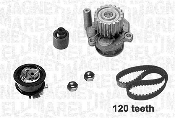 Magneti Marelli Wasserpumpe + Zahnriemensatz [Hersteller-Nr. 341404790001] für Audi, Seat, VW, Skoda