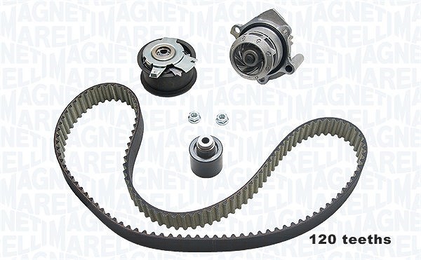 Magneti Marelli Wasserpumpe + Zahnriemensatz [Hersteller-Nr. 341404790003] für Skoda, Audi, VW, Seat