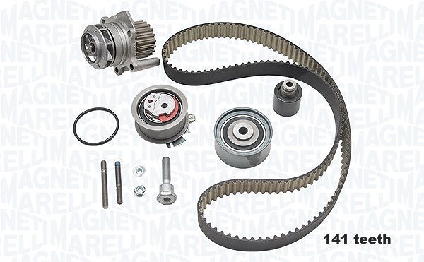 Magneti Marelli Wasserpumpe + Zahnriemensatz [Hersteller-Nr. 341405860001] für Skoda, Audi, Seat, VW