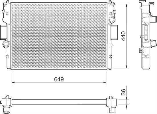Magneti Marelli Kühler, Motorkühlung [Hersteller-Nr. 350213015000] für Iveco