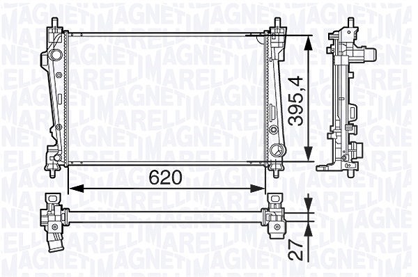 Magneti Marelli Kühler, Motorkühlung [Hersteller-Nr. 350213131200] für Alfa Romeo