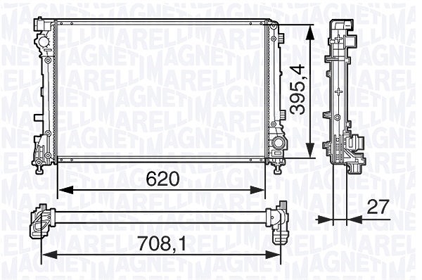 Magneti Marelli Kühler, Motorkühlung [Hersteller-Nr. 350213131700] für Abarth