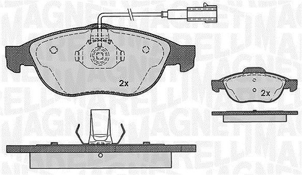 Magneti Marelli Bremsbelagsatz, Scheibenbremse [Hersteller-Nr. 363916060112] für Fiat, Lancia, Alfa Romeo