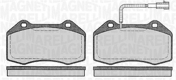 Magneti Marelli Bremsbelagsatz, Scheibenbremse [Hersteller-Nr. 363916060127] für Abarth, Alfa Romeo