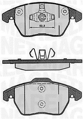 Magneti Marelli Bremsbelagsatz, Scheibenbremse [Hersteller-Nr. 363916060178] für Peugeot, VW, Ds (capsa), Citroën, Audi, Renault