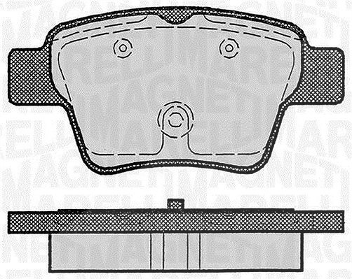 Magneti Marelli Bremsbelagsatz, Scheibenbremse [Hersteller-Nr. 363916060179] für Vauxhall, Citroën, Peugeot, Renault, Emgrand