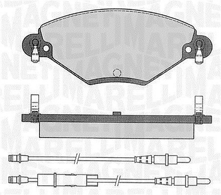 Magneti Marelli Bremsbelagsatz, Scheibenbremse [Hersteller-Nr. 363916060181] für Citroën
