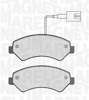 Magneti Marelli Bremsbelagsatz, Scheibenbremse [Hersteller-Nr. 363916060190] für Fiat, Peugeot, Citroën