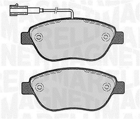 Magneti Marelli Bremsbelagsatz, Scheibenbremse [Hersteller-Nr. 363916060221] für Abarth, Opel, Vauxhall, Lancia, Fiat