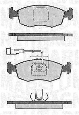 Magneti Marelli Bremsbelagsatz, Scheibenbremse [Hersteller-Nr. 363916060232] für Fiat