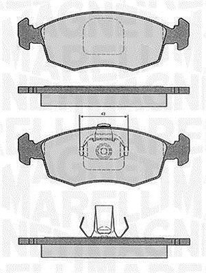 Magneti Marelli Bremsbelagsatz, Scheibenbremse [Hersteller-Nr. 363916060233] für Fiat