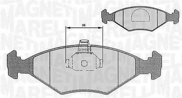 Magneti Marelli Bremsbelagsatz, Scheibenbremse [Hersteller-Nr. 363916060235] für Fiat