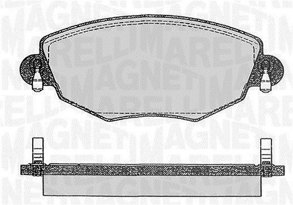 Magneti Marelli Bremsbelagsatz, Scheibenbremse [Hersteller-Nr. 363916060266] für Jaguar, Ford
