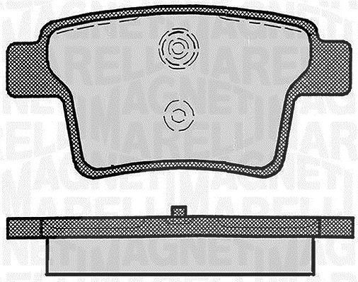 Magneti Marelli Bremsbelagsatz, Scheibenbremse [Hersteller-Nr. 363916060267] für Jaguar, Ford Usa, Ford