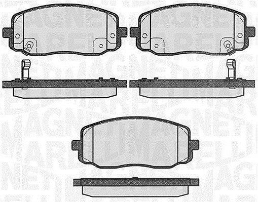 Magneti Marelli Bremsbelagsatz, Scheibenbremse [Hersteller-Nr. 363916060280] für Kia, Hyundai