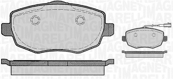 Magneti Marelli Bremsbelagsatz, Scheibenbremse [Hersteller-Nr. 363916060290] für Lancia