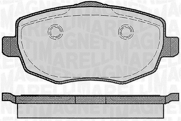 Magneti Marelli Bremsbelagsatz, Scheibenbremse [Hersteller-Nr. 363916060291] für Lancia