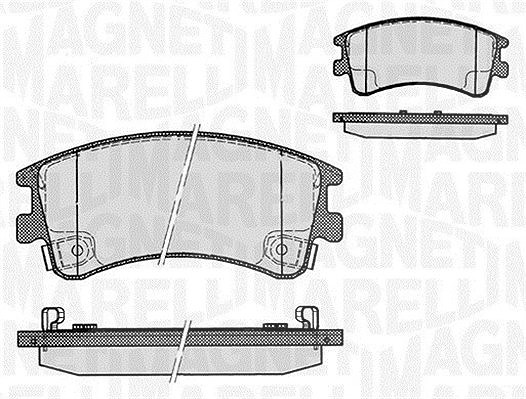 Magneti Marelli Bremsbelagsatz, Scheibenbremse [Hersteller-Nr. 363916060295] für Mazda