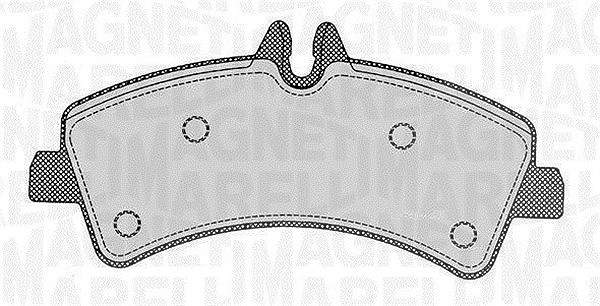 Magneti Marelli Bremsbelagsatz, Scheibenbremse [Hersteller-Nr. 363916060299] für VW, Mitsubishi, Mercedes-Benz