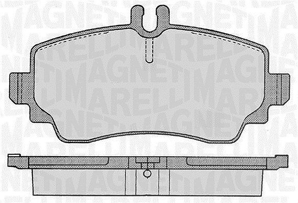 Magneti Marelli Bremsbelagsatz, Scheibenbremse [Hersteller-Nr. 363916060301] für Mercedes-Benz